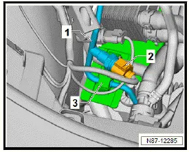 Volkswagen ID.4. Removing and installing refrigerant line from condenser to expansion valve