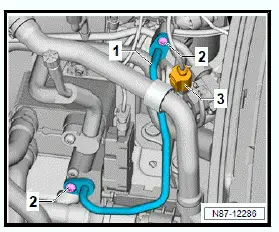 Volkswagen ID.4. Removing and installing refrigerant line from condenser to expansion valve