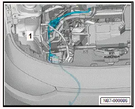 Volkswagen ID.4. Removing and installing refrigerant line from condenser to expansion valve