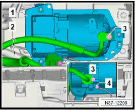 Volkswagen ID.4. Removing and installing refrigerant line from air conditioner compressor to expansion valve