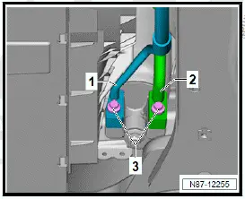 Volkswagen ID.4. Removing and installing refrigerant line between air conditioner compressor and dryer