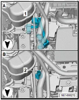 Volkswagen ID.4. Removing and installing refrigerant line between gas cooler and refrigerant shut-off valve 2 [N640]