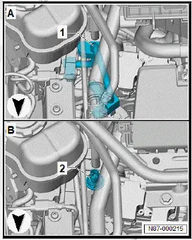Volkswagen ID.4. Removing and installing refrigerant shut-off valve 2 [N640]