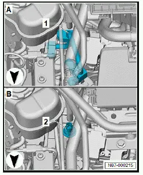 Volkswagen ID.4. Removing and installing refrigerant shut-off valve 4 [N642] 
