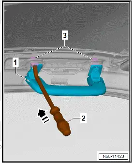 Volkswagen ID.4. Removing and installing roof grab handle