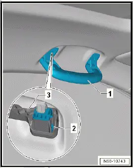 Volkswagen ID.4. Removing and installing roof grab handle