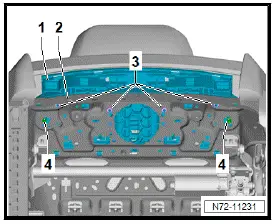 Volkswagen ID.4. Removing and installing seat depth adjuster 