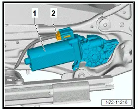 Volkswagen ID.4. Removing and installing seat rake adjustment motor [V243]/[V244] 