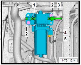 Volkswagen ID.4. Removing and installing seat rake adjustment motor [V243]/[V244]