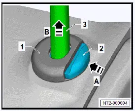 Volkswagen ID.4. Removing and installing head restraint 