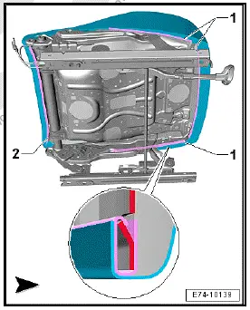 Volkswagen ID.4. Removing and installing seat pan cover and padding