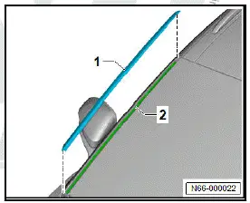 Volkswagen ID.4. Removing and installing water deflector strip