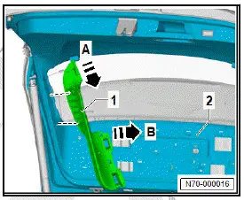 Volkswagen ID.4. Removing and installing side rear lid trim