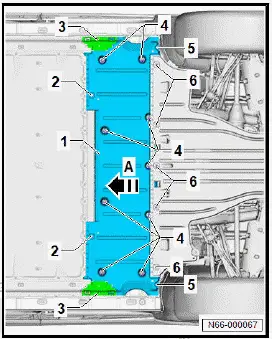 Volkswagen ID.4. Removing and installing centre underbody cladding