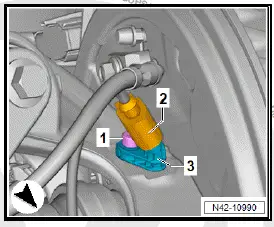 Volkswagen ID.4. Removing and installing speed sensor on rear axle [G44]/[G46] 