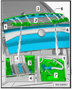 Volkswagen ID.4. Removing and installing spoiler trim carrier
