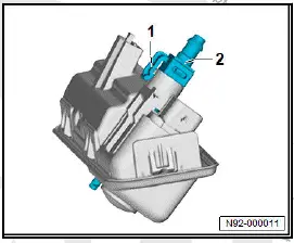 Volkswagen ID.4. Removing and installing spray jet, reversing camera