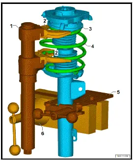 Volkswagen ID.4. Removing and installing spring