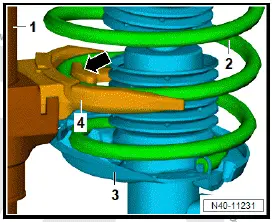 Volkswagen ID.4. Removing and installing spring
