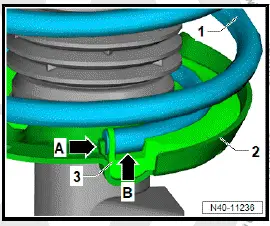 Volkswagen ID.4. Removing and installing spring