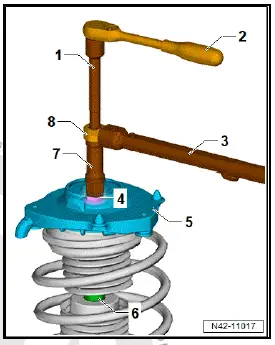 Volkswagen ID.4. Removing and installing spring
