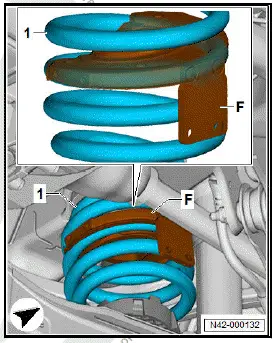 Volkswagen ID.4. Removing and installing spring