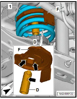 Volkswagen ID.4. Removing and installing spring