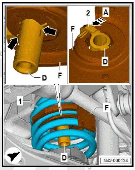 Volkswagen ID.4. Removing and installing spring