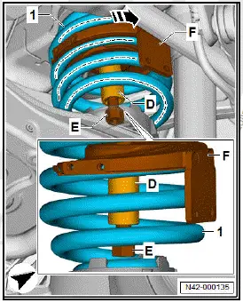 Volkswagen ID.4. Removing and installing spring