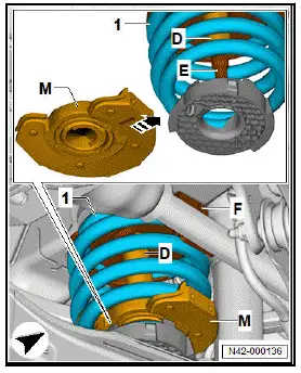 Volkswagen ID.4. Removing and installing spring