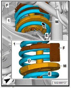 Volkswagen ID.4. Removing and installing spring