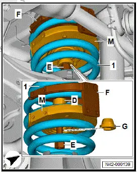 Volkswagen ID.4. Removing and installing spring
