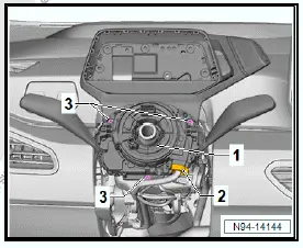 Volkswagen ID.4. Removing and installing steering column electronics control unit [J527] 