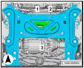 Volkswagen ID.4. Removing and installing steering rack, all-wheel drive