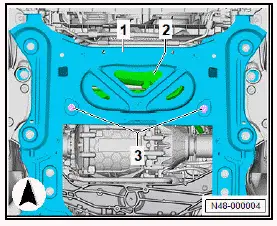 Volkswagen ID.4. Removing and installing steering rack, left-hand drive