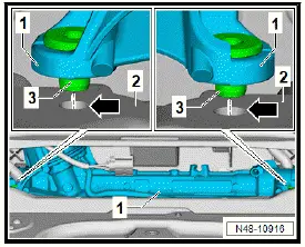 Volkswagen ID.4. Removing and installing steering rack, left-hand drive