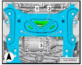Volkswagen ID.4. Removing and installing steering rack, right-hand drive vehicle