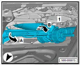 Volkswagen ID.4. Removing and installing steering rack, right-hand drive vehicle