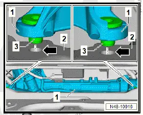 Volkswagen ID.4. Removing and installing steering rack, right-hand drive vehicle