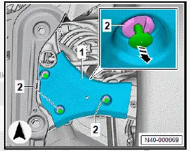 Volkswagen ID.4. Removing and installing stone deflector for suspension link