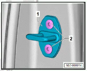 Volkswagen ID.4. Removing and installing striker pin 