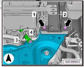 Volkswagen ID.4. Removing and installing subframe with motor, all-wheel drive