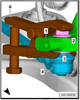 Volkswagen ID.4. Removing and installing subframe with steering rack, rear wheel drive