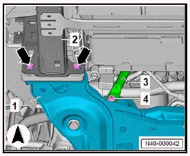 Volkswagen ID.4. Removing and installing subframe with steering rack, rear wheel drive