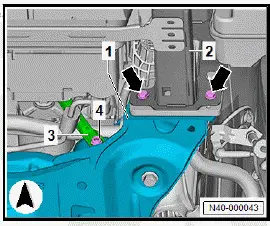 Volkswagen ID.4. Removing and installing subframe with steering rack, rear wheel drive