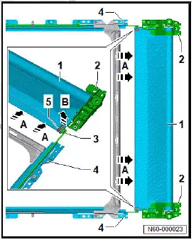 Volkswagen ID.4. Removing and installing sun blind 