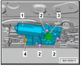 Volkswagen ID.4. Removing and installing sun blind drive unit VX455 