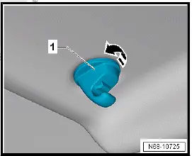 Volkswagen ID.4. Removing and installing sun visor centre mount 