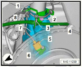 Volkswagen ID.4. Removing and installing suspension strut 