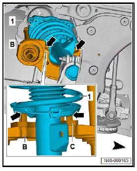Volkswagen ID.4. Removing and installing suspension strut 